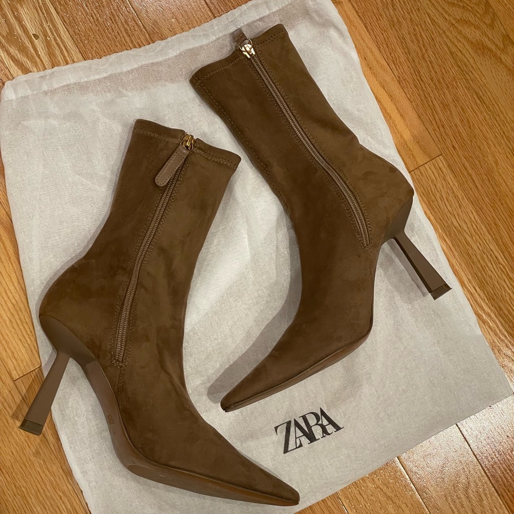 Zara Sueded Sock Boots